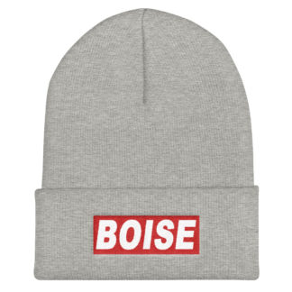 Boise Idaho Block Text Cuffed Beanie
