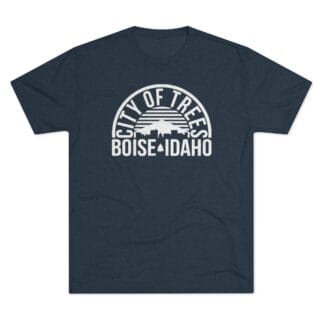 Boise Idaho Arch Skyline Men's Tri-Blend T-Shirt