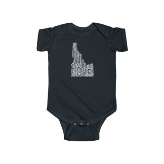 Idaho Woodgrain Home State Baby Onesie