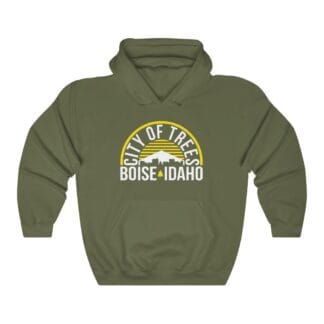 Boise City of Trees Arch Skyline Men's 50/50 Hoodie