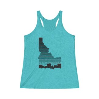 Women's Boise Idaho Fade Skyline Tri-Blend Racerback Tank