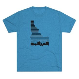 Boise Idaho Fade Skyline Men's Tri-Blend T-Shirt